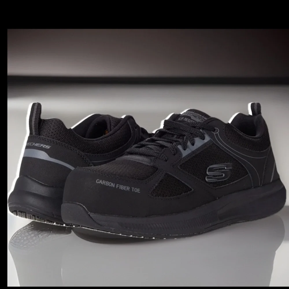 Skechers ELG4 Carbon Fiber Toe Safety Work Air-Cooled Memory Foam Shoes 10.5 W